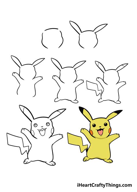 how to draw mega pikachu|How to Draw Pikachu (Pokemon) VIDEO & Step.